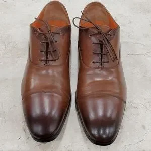 Santoni Men’s Brown Italy Leather Oxford  Shoes Quiet Luxury Office 11.5D Santoni Oxfords Dress Shoes for Men for sale | eBay main image 2